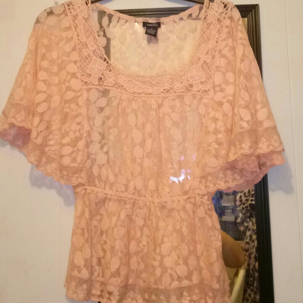 Rue21 petal embroider shirt
